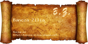 Bancza Zilia névjegykártya
